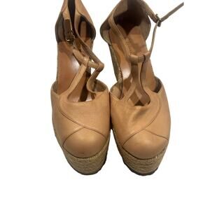 Chloe leather wedge heels size 38 euro